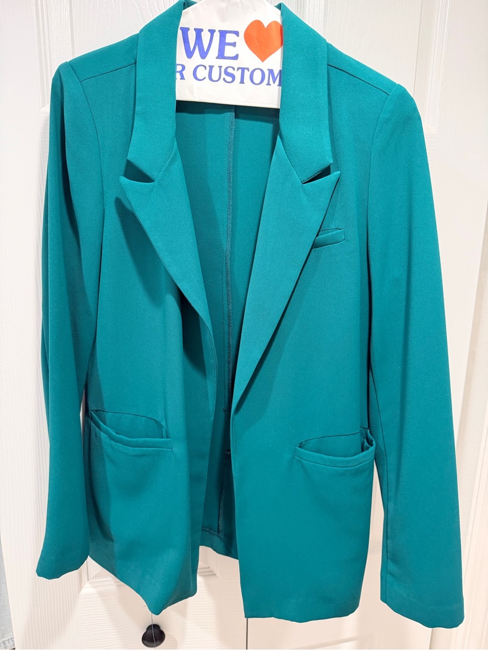 Green Women's Blazer Jacket - Classic Tailored Coat